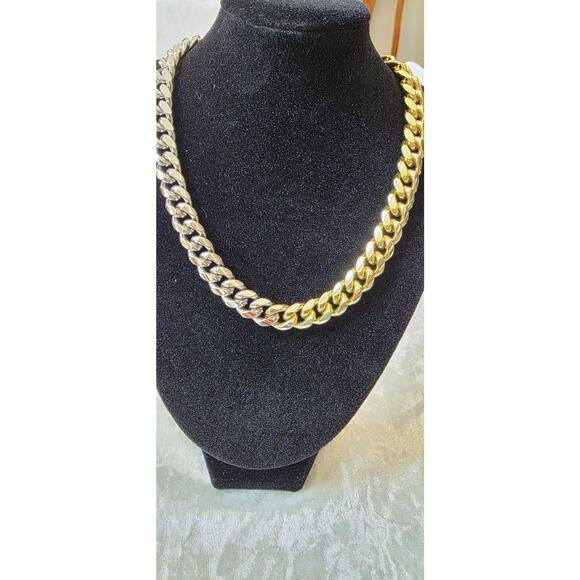 No brand Jewelry - Cuban Link Maximalist Choker Two Tone 15 inches*